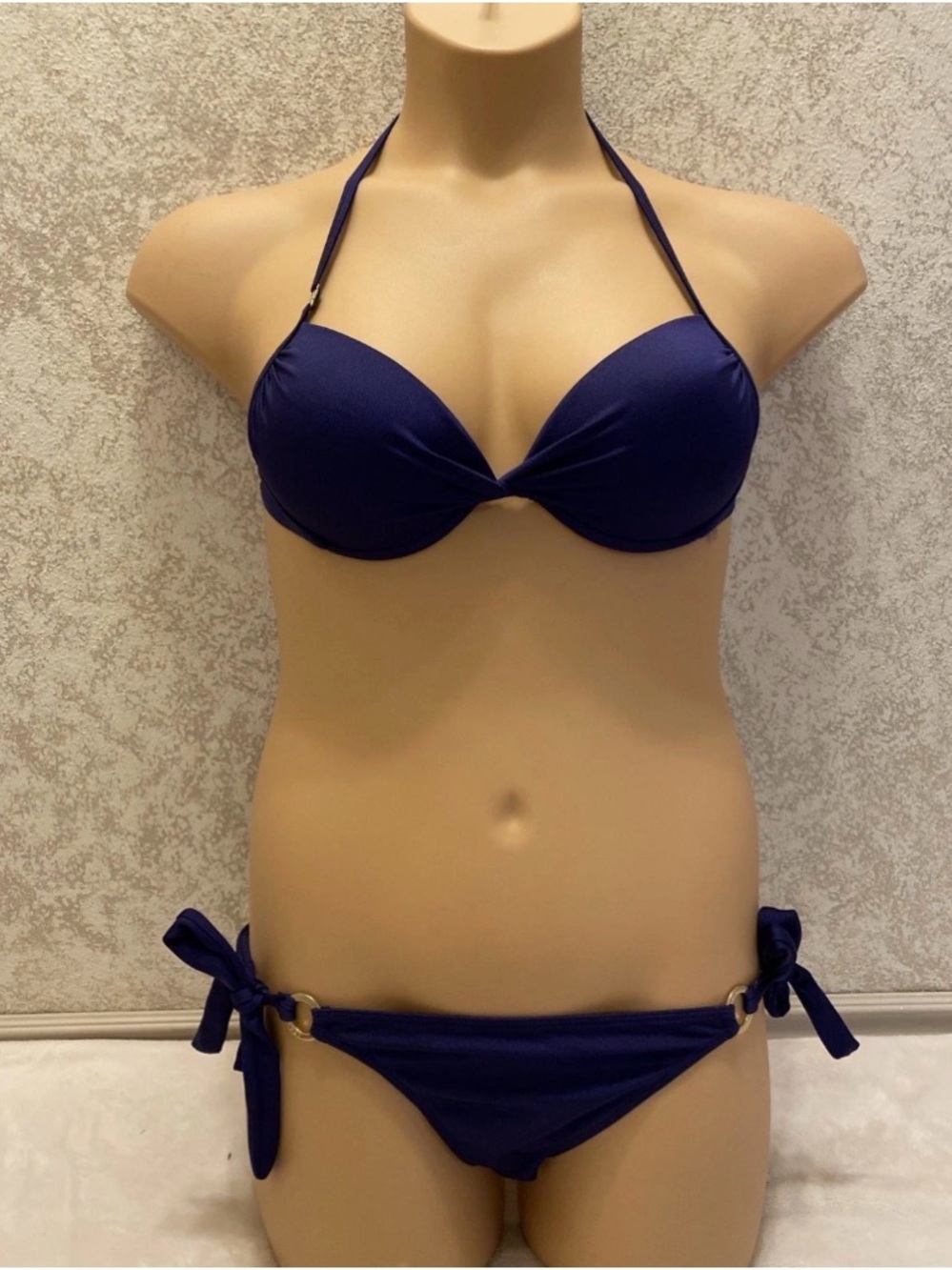 Victoria's Secret Deep Navy Halter Push-Up Bikini